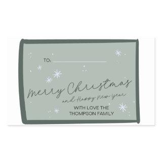 Merry Christmas Gift Label Personalized with Names