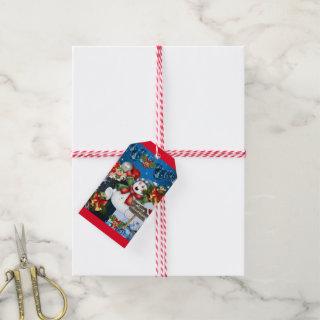 Merry Christmas Gift Tags Snowman