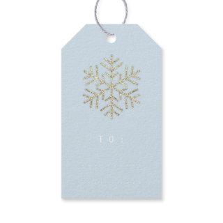 Merry Christmas Gift To Script Gold Pastel Blue Gift Tags