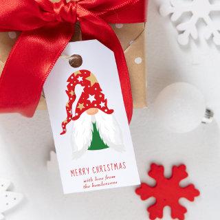 Merry Christmas Gnomes Personalized Gift Tags
