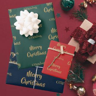 Merry Christmas Grandma | Happy Holidays  Sheets