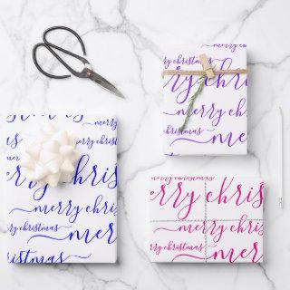 Merry Christmas Handwritten Calligraphy Script  Sheets