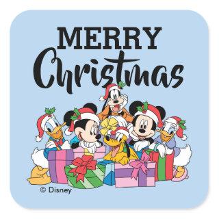 Merry Christmas | Holiday Cheer Group Square Sticker