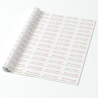 Merry Christmas in Morse Code Gift Wrap