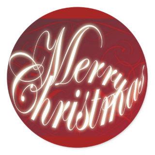 Merry Christmas in Red Stickers
