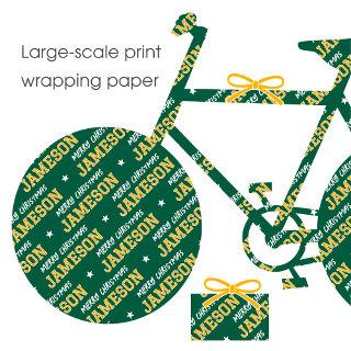 Merry Christmas Large Scale Custom Green Gold