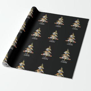 Merry Christmas Library Tree Cute Book Lover Libra
