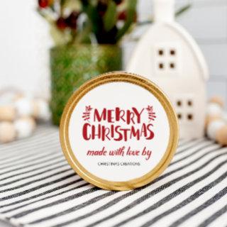 Merry Christmas Made with Love Classic Round Stick Classic Round Sticker