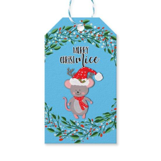 merry christmas mice funny joke christmas gift tags