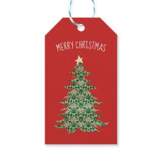 Merry Christmas red gift tags add your message