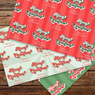 Merry Christmas Red Green Whimsical Retro Custom   Sheets