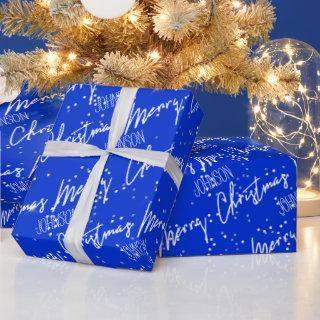 Merry Christmas Script From Name Royal Blue Gold