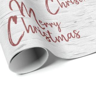 Merry Christmas Text on Birch