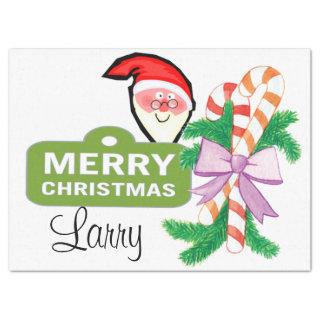 Merry Christmas Tissue Paper Santa