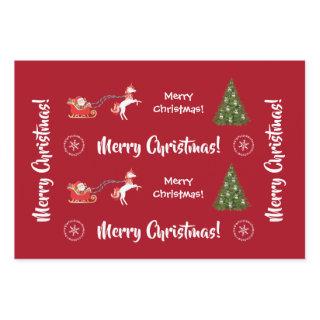 Merry Christmas Tree Santa Cute Kids Unicorn Red  Sheets