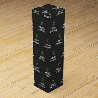 Merry Christmas with Jamaica flag Wine Box