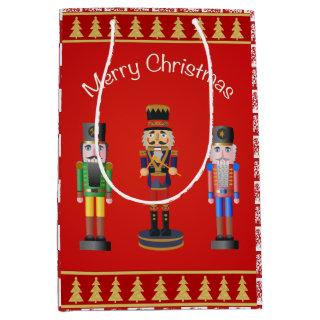 Merry Christmas with Nutcracker Medium Gift Bag