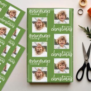 Merry Christmas with One Square Photo green  Sheets