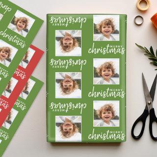 Merry Christmas with One Square Photo  Sheets