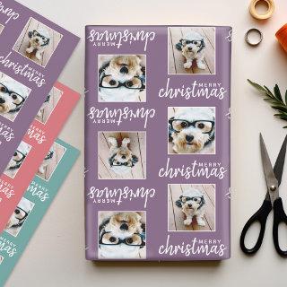 Merry Christmas with Two Square Photos 3 colors  Sheets