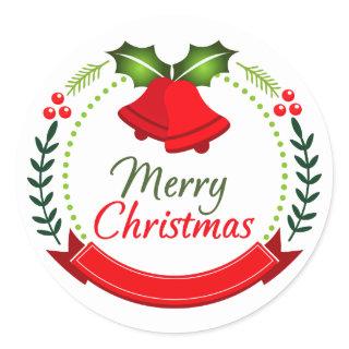 Merry Christmas Wreath Elements Sticker