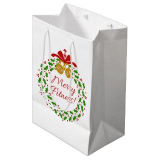 Merry Fitness Wreath Kettle Bells Gift Bag