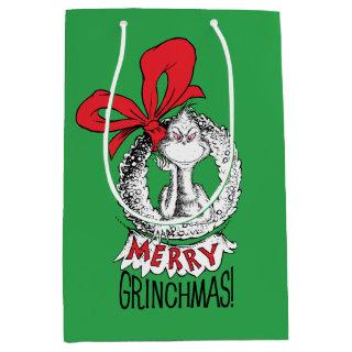 Merry Grinchmas Wreath The Grinch Medium Gift Bag