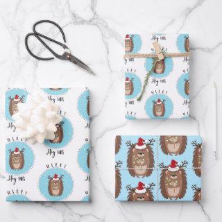 merry hog mas hedgehog funny joke christmas  sheets