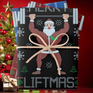Merry Liftmas Ugly Christmas Gym Workout  Sheets