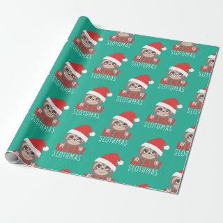 Merry Slothmas Sloth Cute Xmas Christmas Wrapping