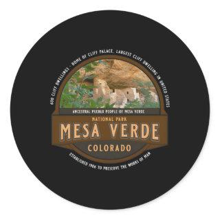 Mesa Verde National Park Colorado Cliff Dwelling Classic Round Sticker