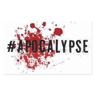 Message Gift Hashtag Spin Zombie Horror Rectangular Sticker