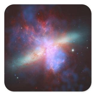 Messier 82 NGC 3034 Cigar Galaxy M82 Composite Square Sticker