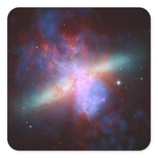 Messier 82 NGC 3034 Cigar Galaxy M82 Composite Square Sticker