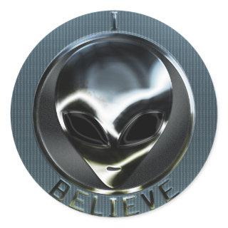 Metal Alien Head 05 Sticker