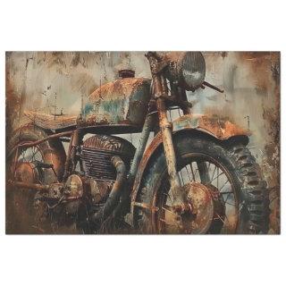 Metal and Rust Motorcycle Tissue Paper