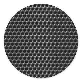 Metal grid pattern - background classic round sticker
