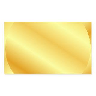Metallic Look Faux Gold Blank Template Add Text Rectangular Sticker