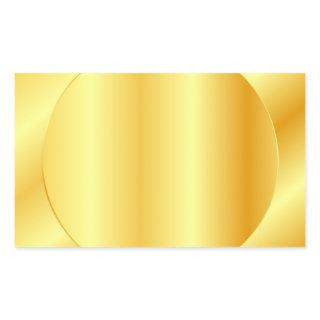 Metallic Look Faux Gold Blank Trendy Template Rectangular Sticker