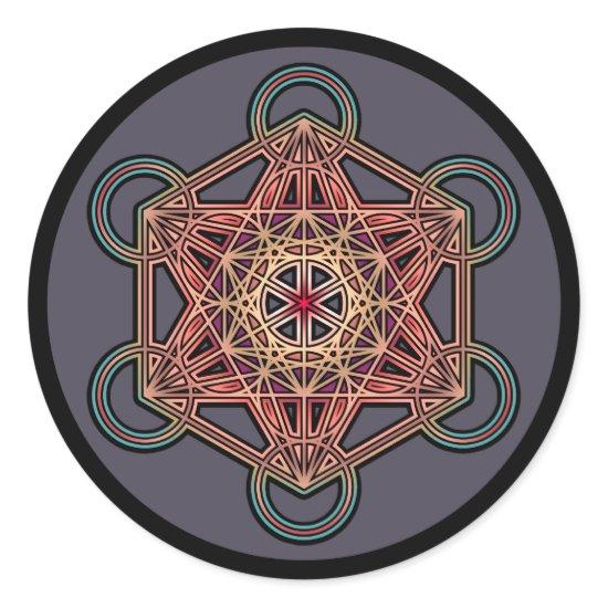 metatron-cube-mandala-4 classic round sticker