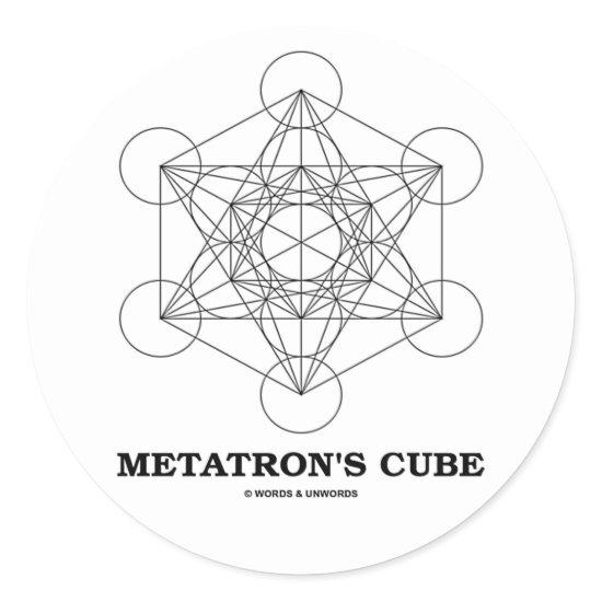 Metatron's Cube (Sacred Geometry) Classic Round Sticker