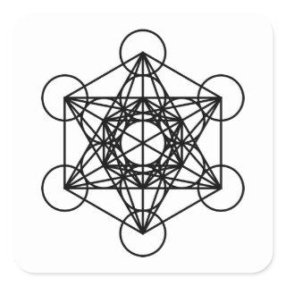 Metatrons Cube Square Sticker