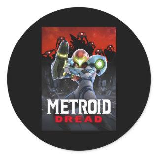 Metroid Dread Samus Surrounded Classic Round Sticker