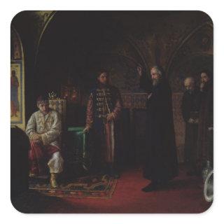 Metropolitan Philip of Moscow  with Tsar Ivan Square Sticker