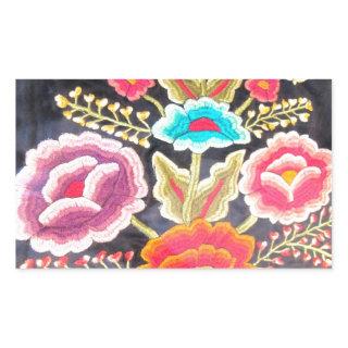 Mexican Embroidery design Rectangular Sticker