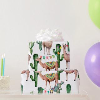 Mexican Fiesta Llama Pattern