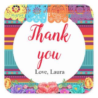 Mexican Fiesta Thank You Stickers