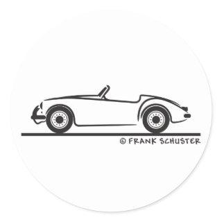 MG A CLASSIC ROUND STICKER