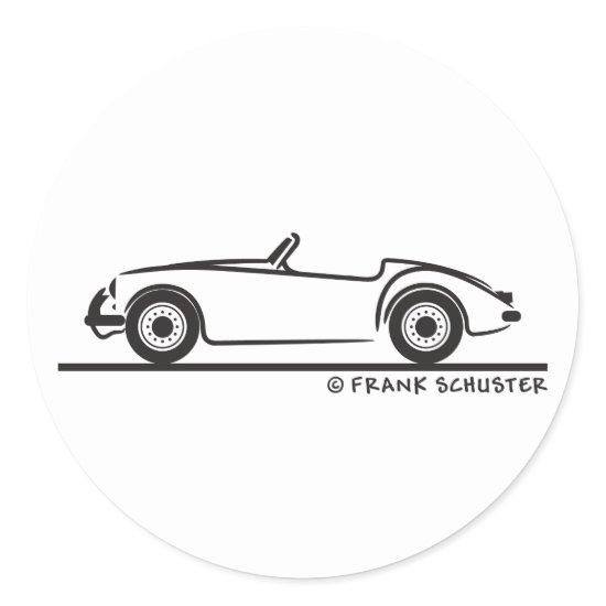 MG A CLASSIC ROUND STICKER