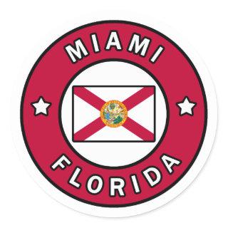 Miami Florida Classic Round Sticker
